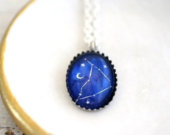 Capricorn, Capricorn Necklace, Capricorn Constellation, Capricorn Zodiac Constellation, Constellation Jewelry, Birthday Necklace, December
