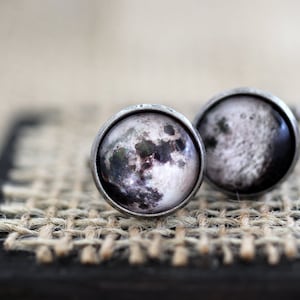 Moon Cufflinks, Moon Cuff Links, Moon Near and Far Side, Space Cufflinks, Science Cufflinks, Space Jewelry, Space Wedding, Science Wedding