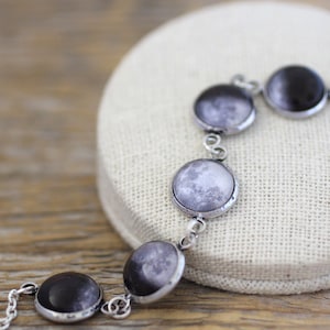 Moon Phase Bracelet, Moon Phases, Solar System Bracelet, Moon Cycle, Phases of the Moon, Moon Bracelet, Full Moon, Planets, Galaxy, Space