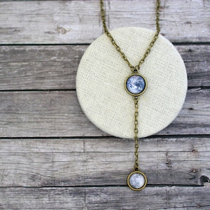 Earth and Moon Necklace, Solar System Necklace, Planets Necklace, Earth and Moon Jewelry, Solar System Jewelry, Planets Jewelry, Planets