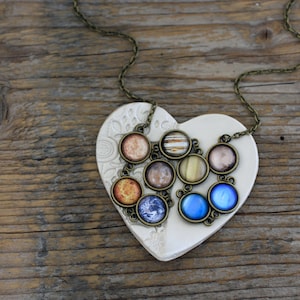 Solar System Necklace, Planets Necklace, Solar System, Planet Necklace, Only Planets Necklace, Space Necklace, Galaxy, Science Necklace