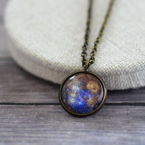 Mercury Necklace, Mercury Pendant, Purple Mercury, Mercury, Solar System Necklace, Space Necklace, Space Jewelry, Planet Pendant, Galaxy