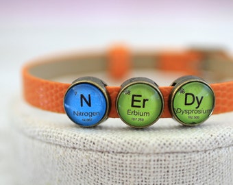 Nerd Periodic Table, Nerdy Periodic Table Bracelet, Periodic Table, N Er Dy, Nerdy Bracelet, Periodic Table Bracelet, Chemistry Bracelet