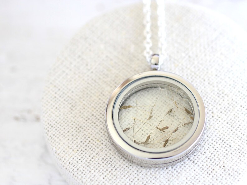 Real Dandelion, Dandelion Seeds, Dandelion Necklace, Dandelion Locket, Real Flowers Necklace, Dried Flowers, Dried Flowers Necklace, Locket image 3