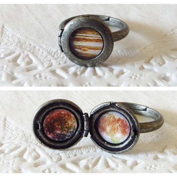 Jupiter-Ring, Jupiter, Jupiter Monde, Sonnensystem Ring, Kallisto, Europa, Ganymed, Io, Raumring, Jupiter Medaillon, Platz Medaillon, Raum