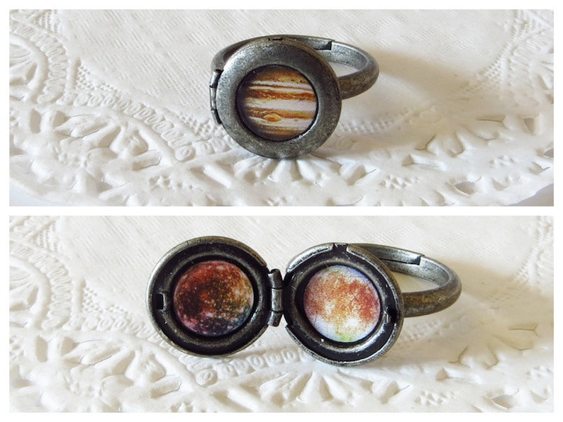 Space Ring Jupiter Ring Jupiters Moons Callisto Jupiter Locket Solar System Ring Europa Jupiter Io Space Locket Space Ganymede