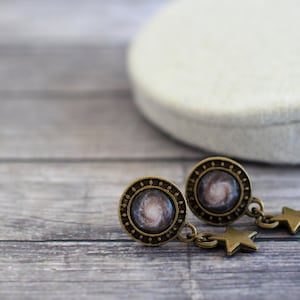 Milky Way Earrings, Galaxy Earrings, Milky Way, Galaxy Jewelry, Space Earrings, Solar System Earrings, Spiral Galaxy, Stars Earrings, Stars