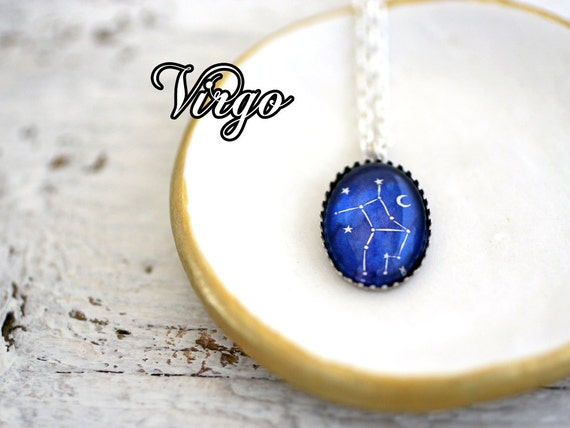 Virgo Virgo Necklace Virgo Constellation Virgo Zodiac Constellation Constellation Jewelry Birthday Necklace Virgo Birthday Necklace Etsy