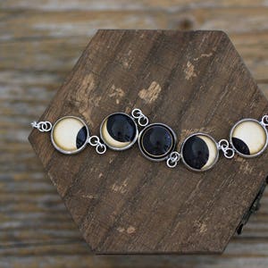 Solar Eclipse, Sun Eclipse, Sun Necklace, Solar Eclipse Necklace, Solar Eclipse Phases, Phase Necklace, Solar System Necklace, Space Jewelry image 3