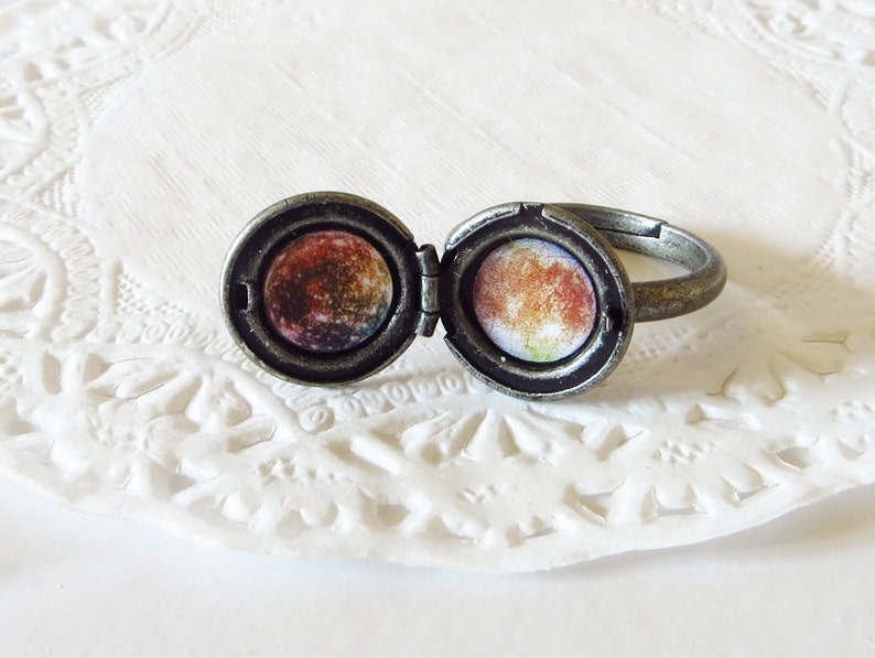 Space Ring Jupiter Ring Jupiters Moons Callisto Jupiter Locket Solar System Ring Europa Jupiter Io Space Locket Space Ganymede