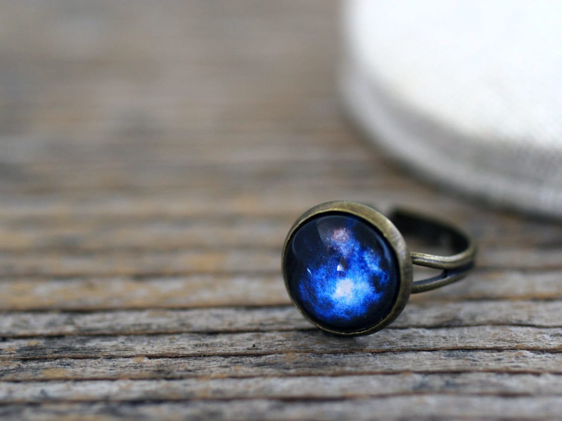 Blue Galaxy Ring Blue Nebula Ring Nebula Ring Nebulae Ring - Etsy