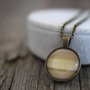 Planet Saturn Necklace, Saturn Necklace, Saturn Pendant, Planet Necklace, Space, Space Jewelry, Solar System, Universe, Galaxy Necklace