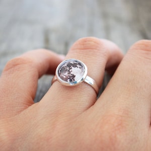 Moon Ring, Full Moon Ring, Moon, Simple Moon Ring, Space Ring, Lunar Ring, Luna, Solar System, Solar System Ring, Cosmic Ring