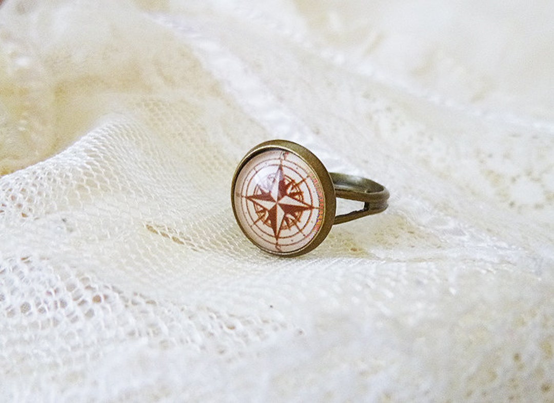 Compass, Compass Ring, Retro Compass, Nautical Ring, Nautical Ship ...