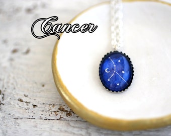 Cancer, Cancer Necklace, Cancer Constellation, Constellation Jewelry, Cancer Zodiac Constellation, Cancer Zodiac, Birthday Necklace, Stars