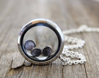 Phases of the Moon, Moon Phases, Moon Phase Necklace, Moon Necklace, Lunar Phases, Moon Jewelry, Moon Locket, Solar System, Space Locket