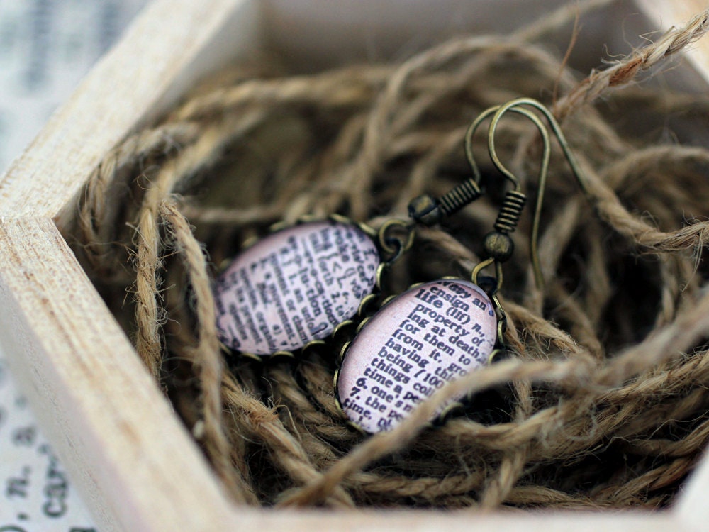 Evolution Earrings Life Earrings Dictionary Earrings Etsy