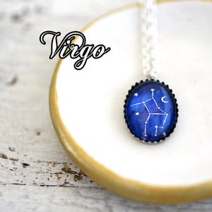 Zodiac Constellation Necklace, Zodiac Necklace, Constellation, Zodiac Sign Necklace, September Birthday, Virgo, October Birthday, Libra image 3