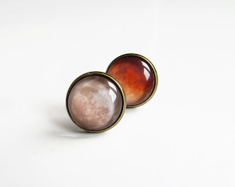 Eclipse lunar, pendientes de eclipse lunar, fases lunares, eclipse lunar, pendientes de luna, luna roja, pendientes del sistema solar, pendientes del espacio, pendientes de planetas