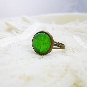 Leaf Ring, Green Leaf Ring, Spring Leaf Ring, Nature Ring, Spring Ring, Summer Ring, Tree Ring, Leaves Jewelry, Leaf Jewelry