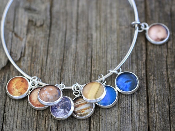 Galaxy silver bracelet – planet – Forest Lake Jewelry