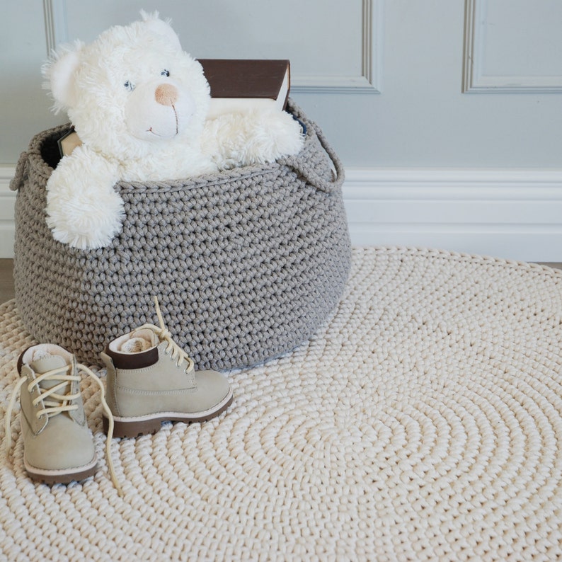 Round Nursery Rug Neutral Nursery Décor Neutral Rug Round Etsy