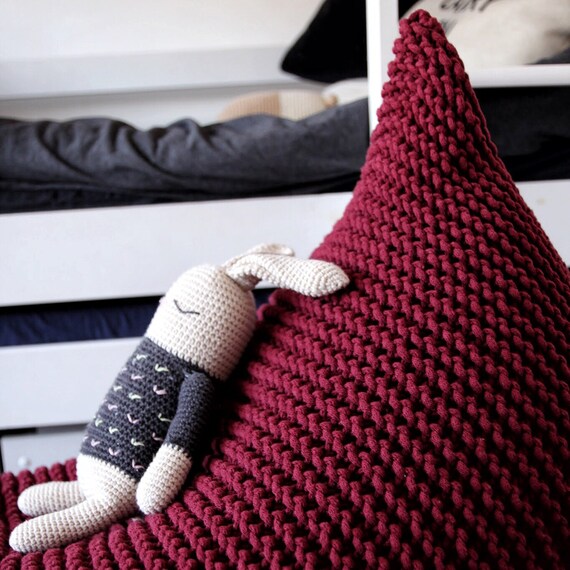 Knitted Bean Bag Chair Cover Kids Beanbag Chair Cover Kids Bean Bag Chair for Kids Grey Bean Bag Kids Scandinavian Kids Furniture Etsy Australia