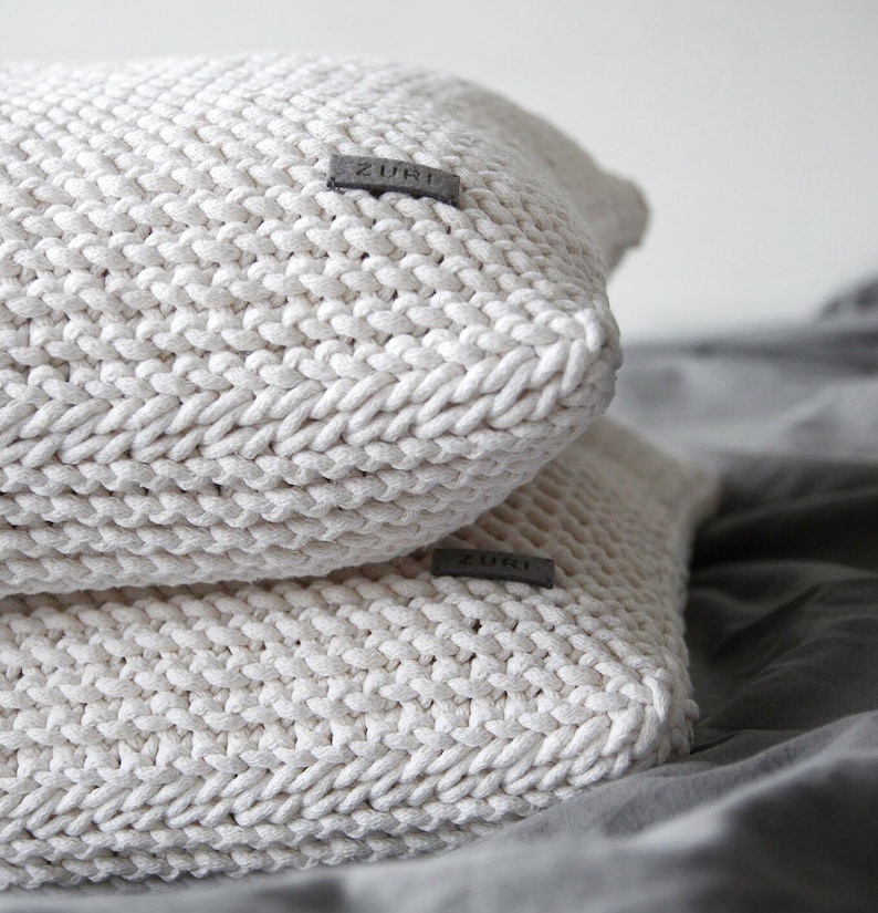 Chunky Knit Throw Pillows Chunky Knit Cushions Knitted Etsy