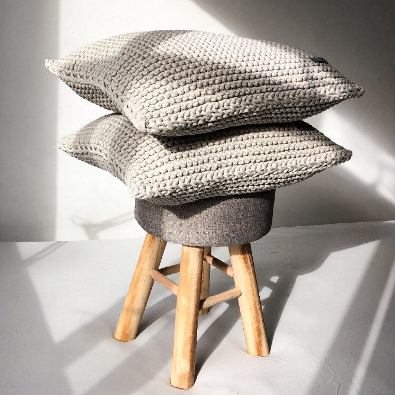 Chunky Knit Cushions Chunky Knit Throw Pillows Knitted Etsy