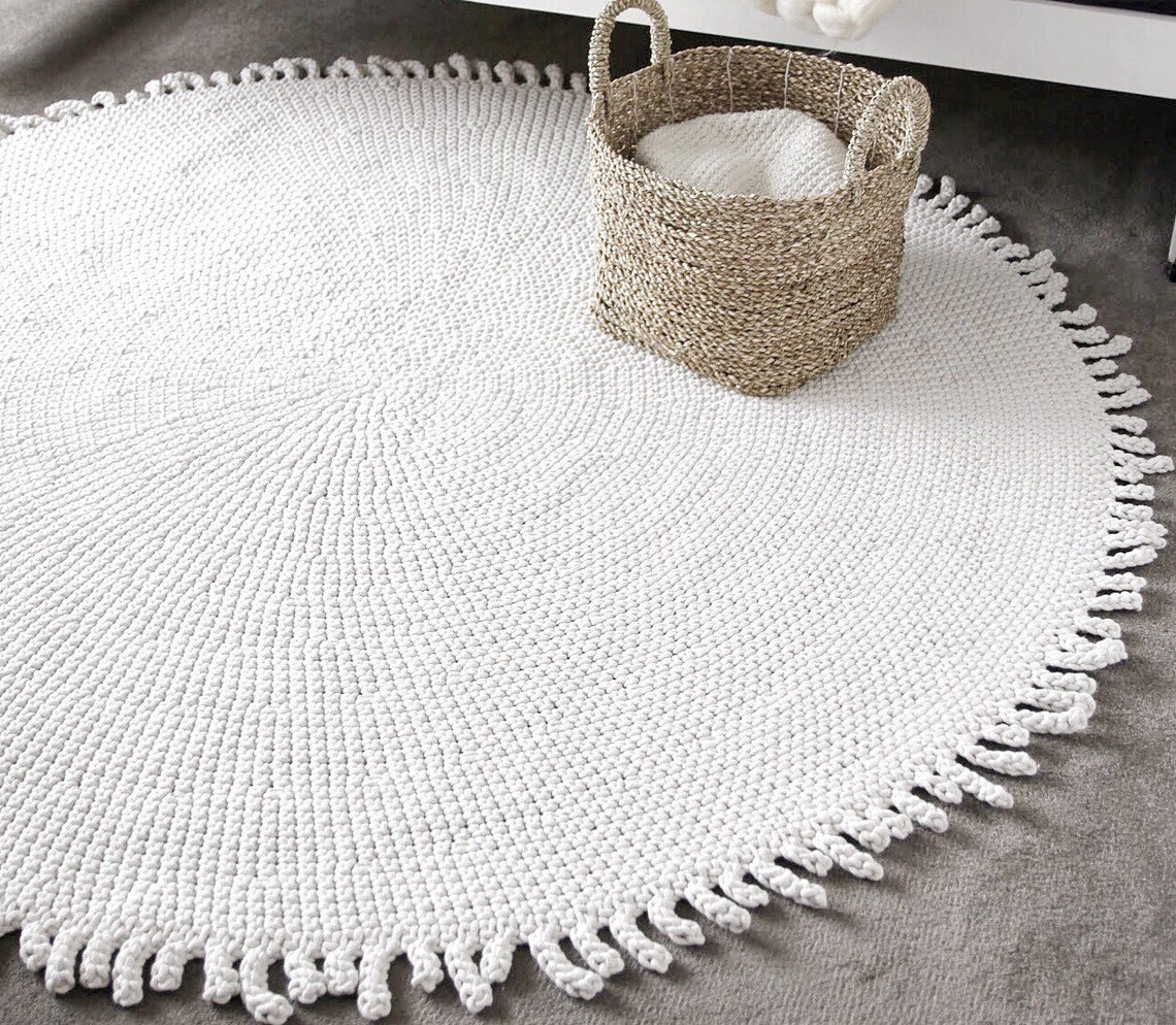 Round Nursery Rug Neutral Nursery Décor Neutral Rug Round Etsy