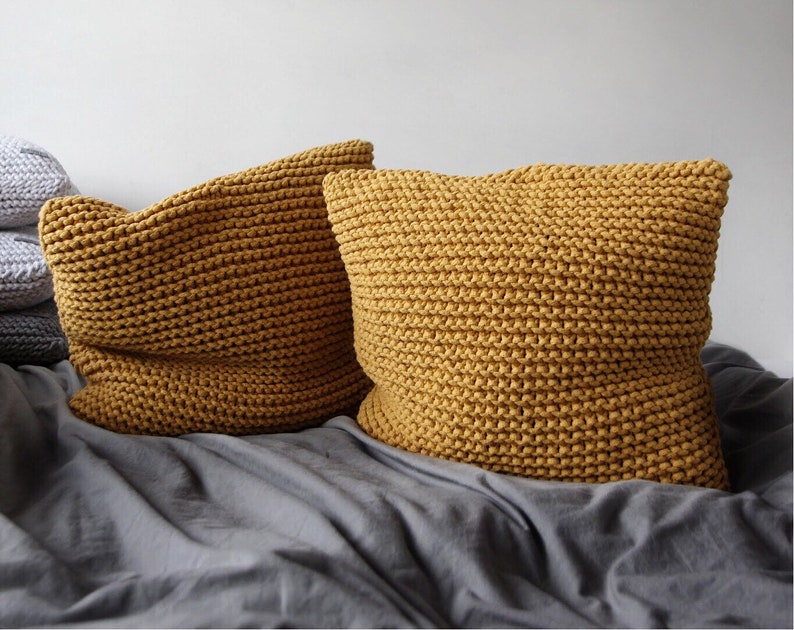 Chunky Knit Cushions Chunky Knit Throw Pillows Knitted Etsy