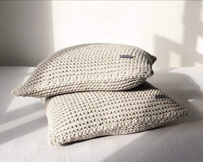 Chunky Knit Cushions Chunky Knit Throw Pillows Knitted Etsy