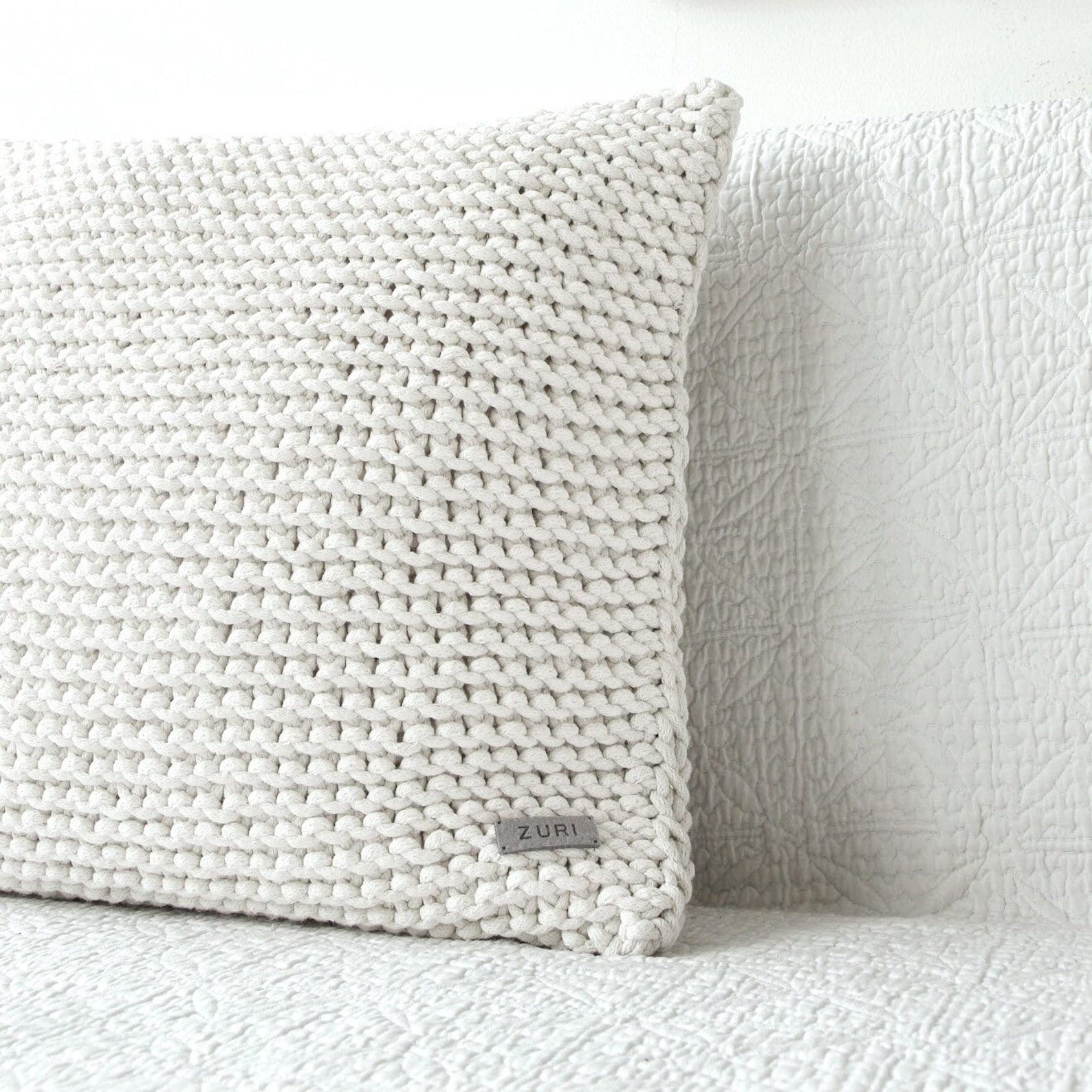 Chunky Knit Cushion Chunky Knit Throw Pillow Ivory Knitted Etsy