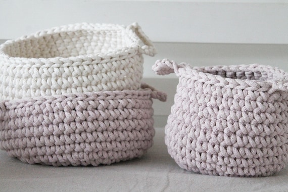 Panier De Rangement En Corde De Coton Ivoire 17x17x12 Cm - Organisateur Élégant Pour Chambre Bébé, Bureau, Salle De Bain