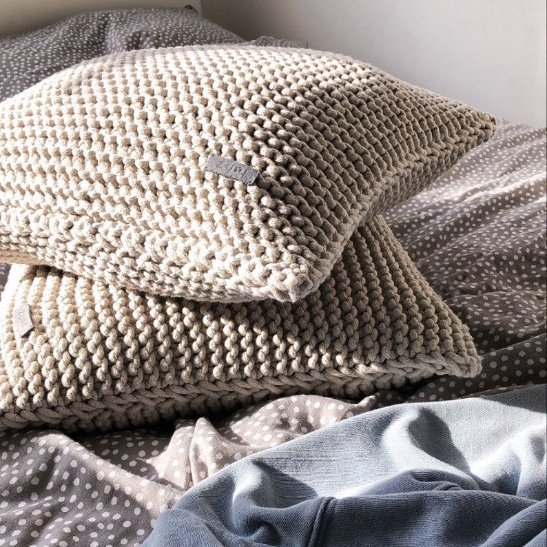 Chunky Knit Cushions Chunky Knit Throw Pillows Knitted Etsy