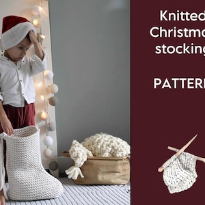 Knit Christmas Stocking Pattern: Scandinavian Knitted Decor (PDF Download)