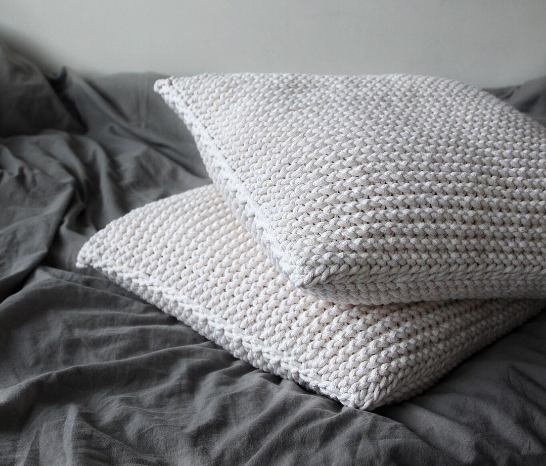 Chunky Knit Throw Pillows, Chunky Knit Cushions, Knitted Cusions