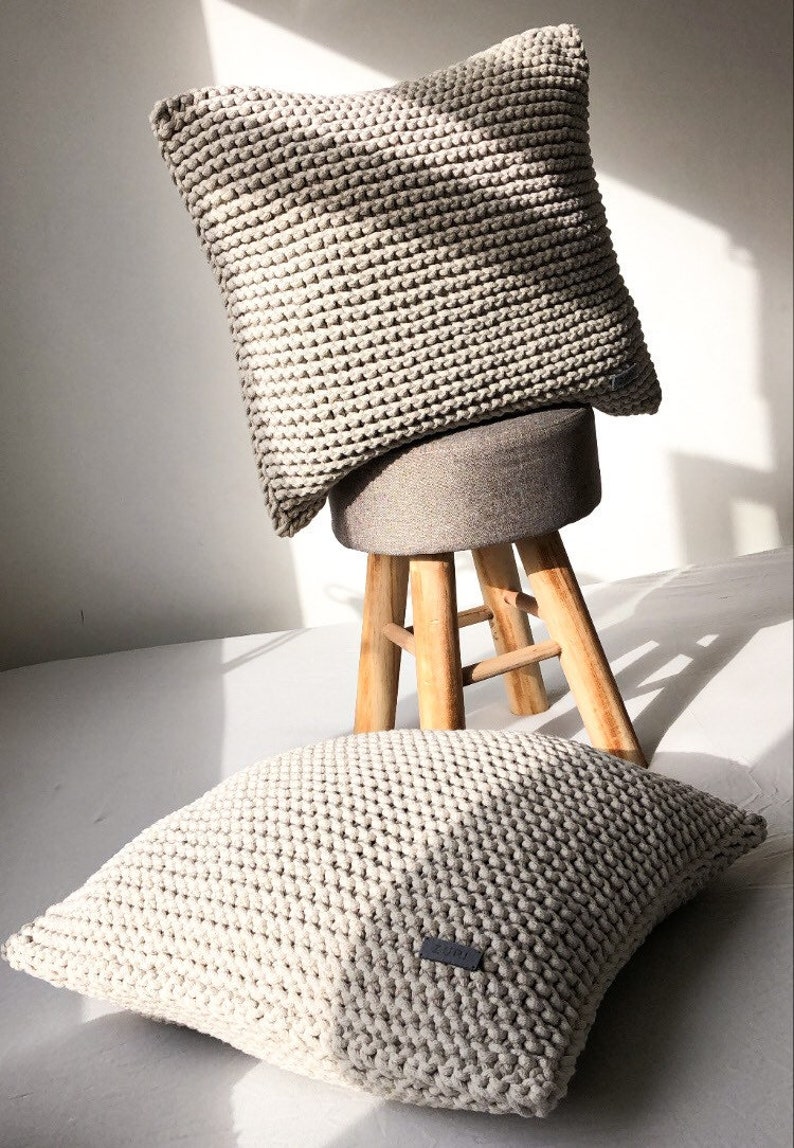 Chunky Knit Cushions Chunky Knit Throw Pillows Knitted Etsy