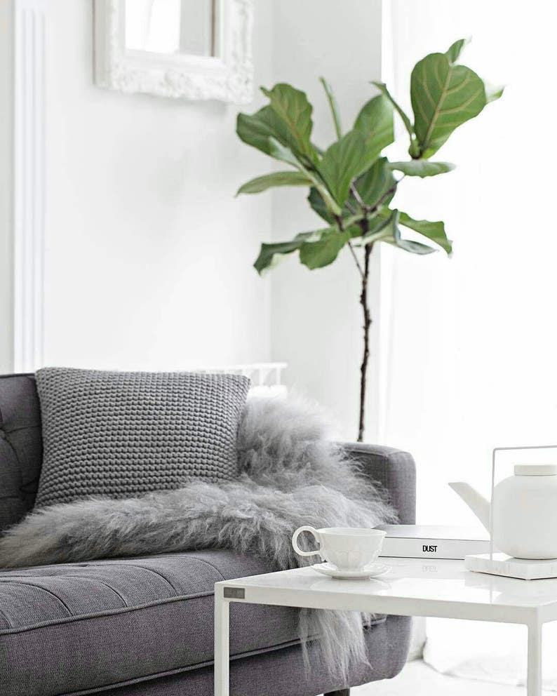 chunky knitted cushion pillow