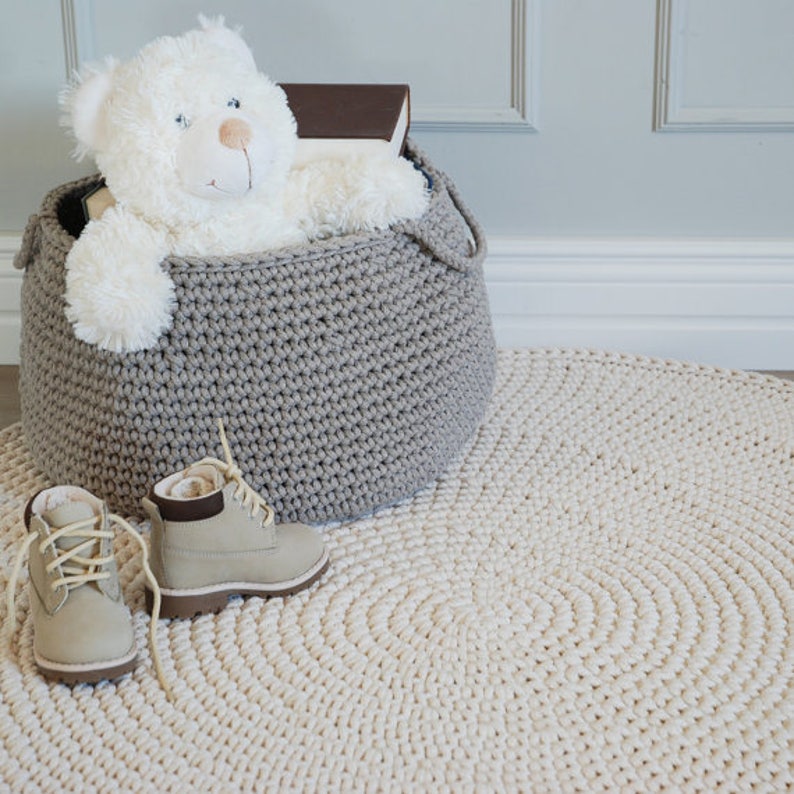 Round Nursery Rug Neutral Nursery Décor Neutral Rug Round Etsy