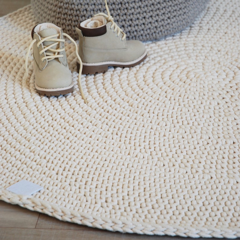 Round Nursery Rug Neutral Nursery Décor Neutral Rug Round Etsy