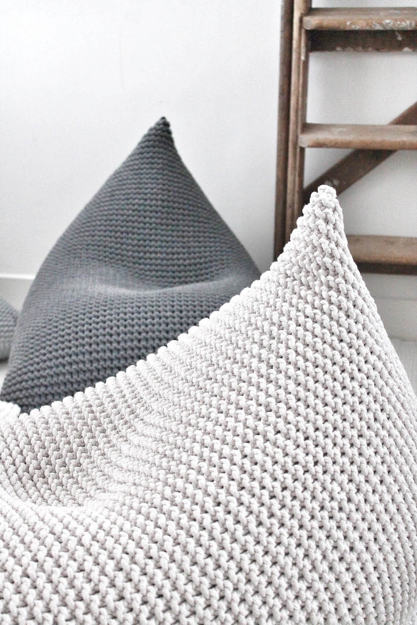 Knitted Bean Bag Chair Kids Beanbag Chair Kids Bean Bag Etsy