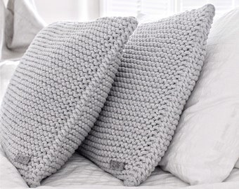 Chunky Knit Cushions, Chunky Knit Throw Pillows, Knitted Cusions, Knitted Home Decor, Chunky Knit Scandinavian Decor, Housewarming Gift