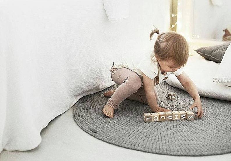 Round Nursery Rug Neutral Nursery Décor Neutral Rug Round Etsy