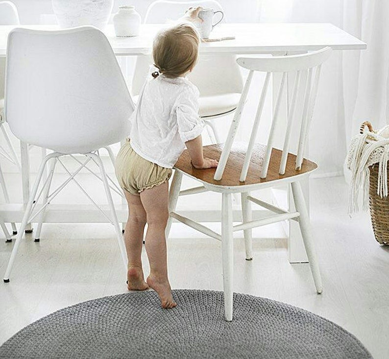 Round Nursery Rug Neutral Nursery Décor Neutral Rug Round Etsy