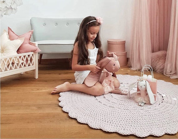 Nursery rugs girl round sales