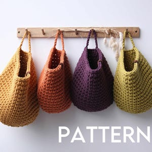 Crochet Hanging Basket Pattern: Scandinavian Home Decor (PDF Download)