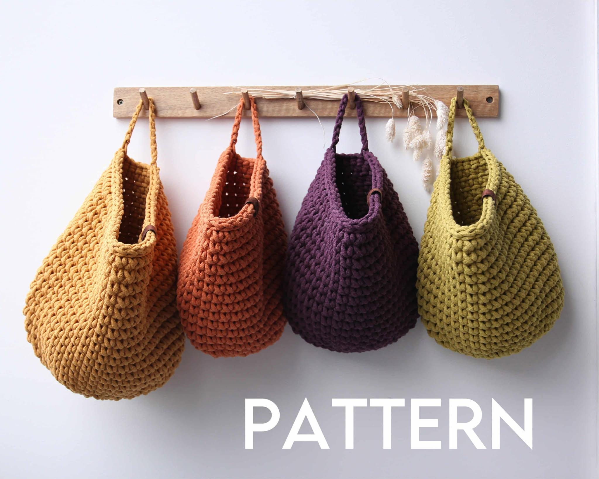 Crochet Hanging Basket Pattern: Scandinavian Home Decor