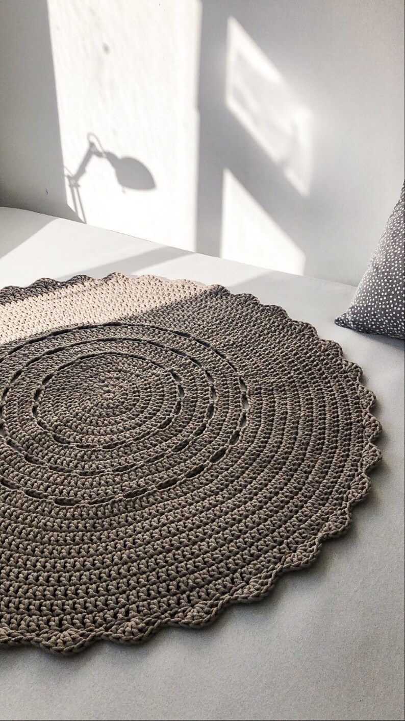 Round Nursery Rug Neutral Nursery Décor Neutral Rug Round Etsy