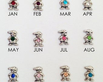 Girl and Boy Birthstone charms